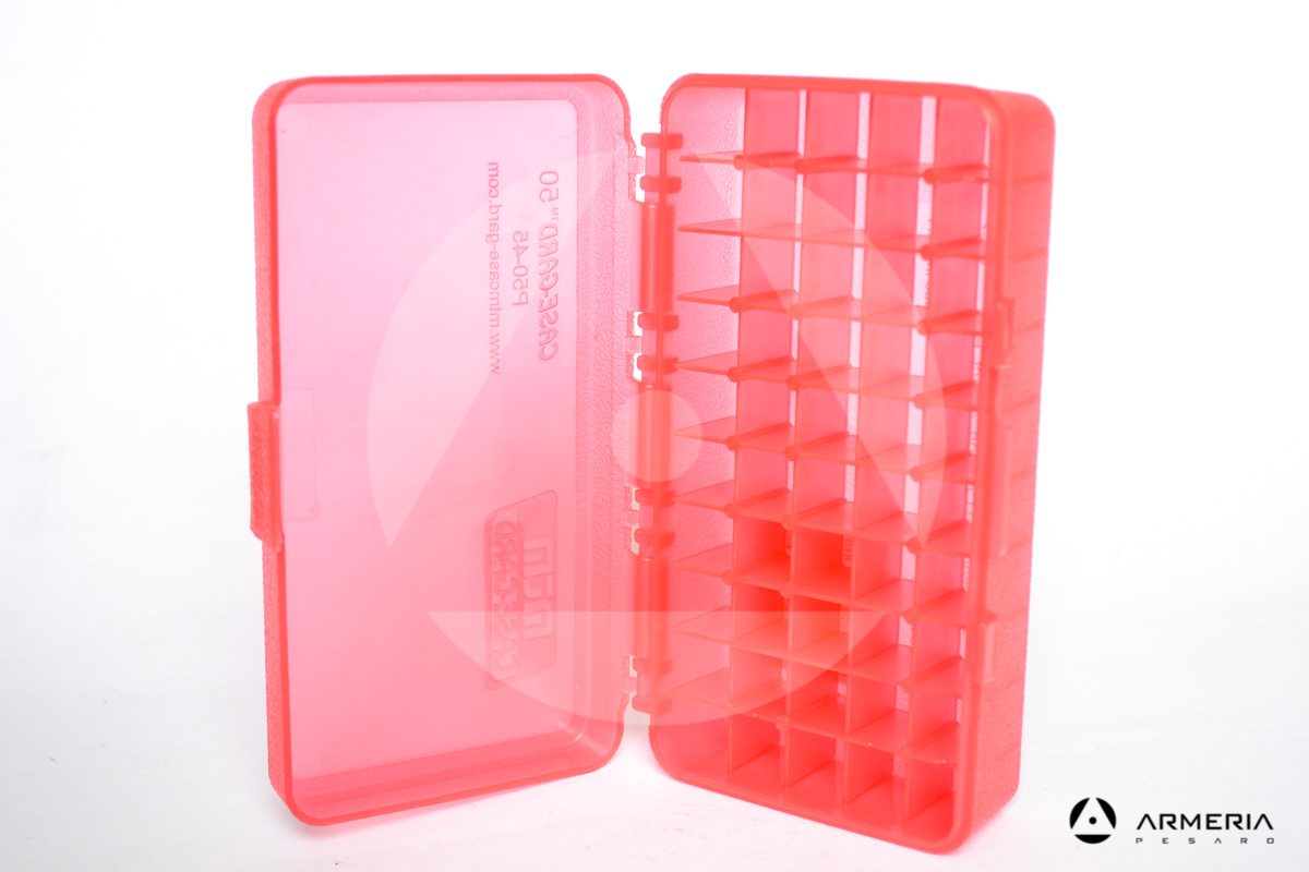 Custodia per munizioni MTM P50-45 per pistola 50 celle aperta