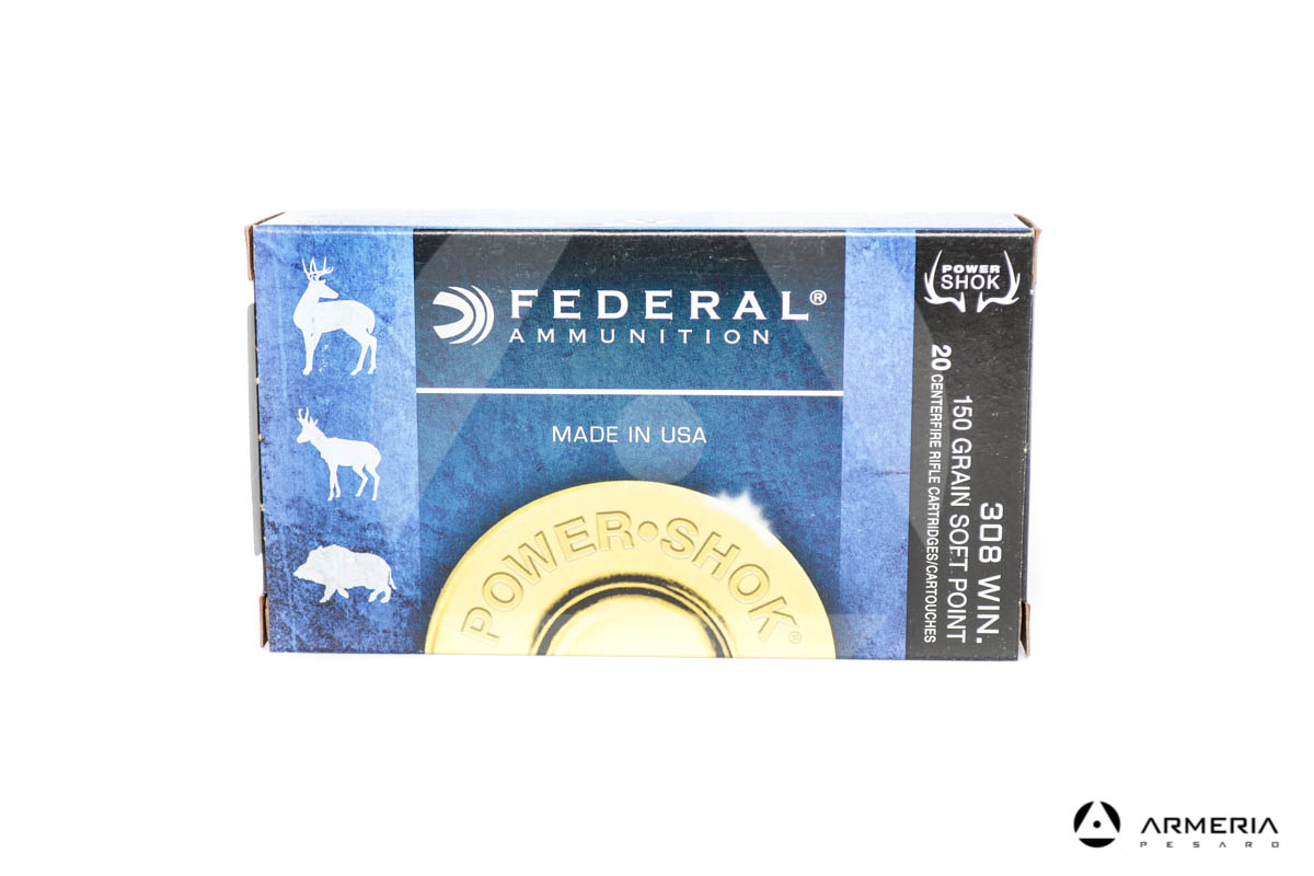 Federal Power Shok calibro 308 Win 150 grani Soft Point - 20 cartucce