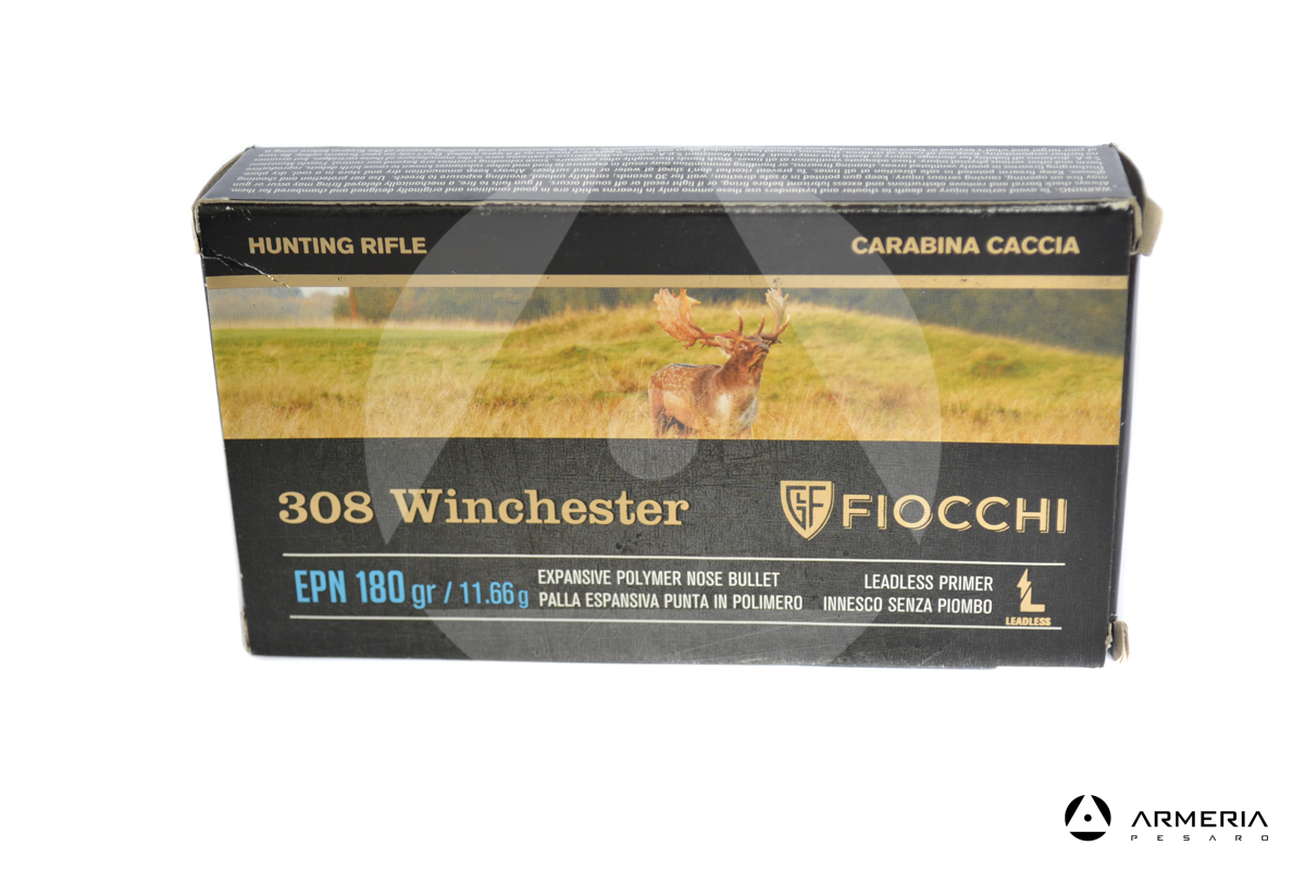 Fiocchi Hunting Rifle calibro 308 Win EPN 180 grani - 20 cartucce