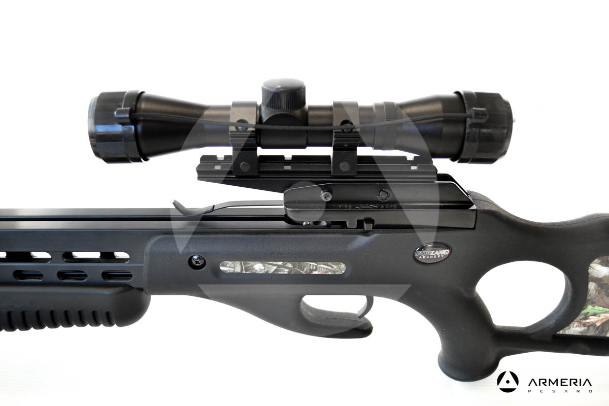 Fucile a balestra Skorpion Compound XBC-150 150 lbs con ottica e frecce mirino