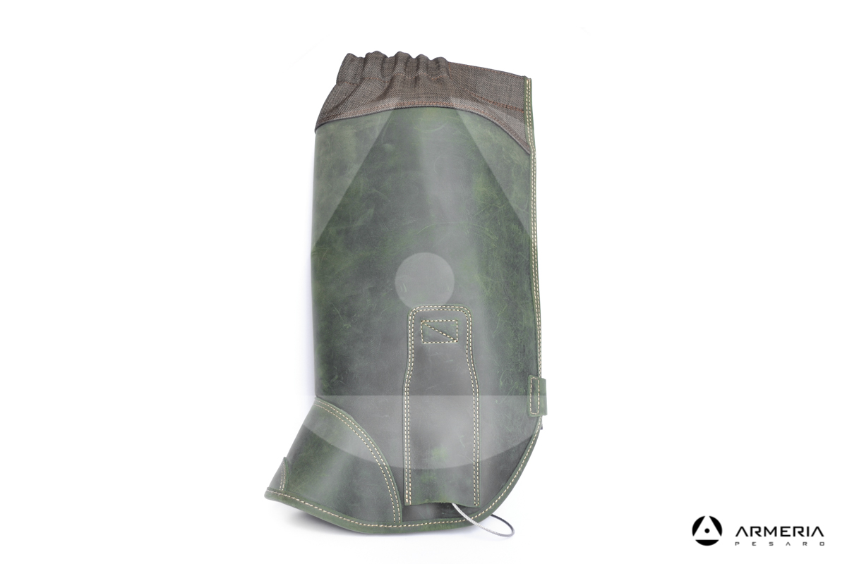 Ghetta in pelle Artipel idrorepellente #GHT 01 macro verde lato