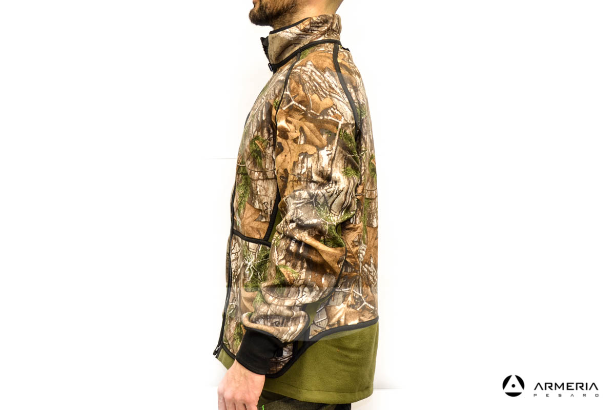 Giacca reversibile in Pile Browning Power Fleece verde taglia XL lato