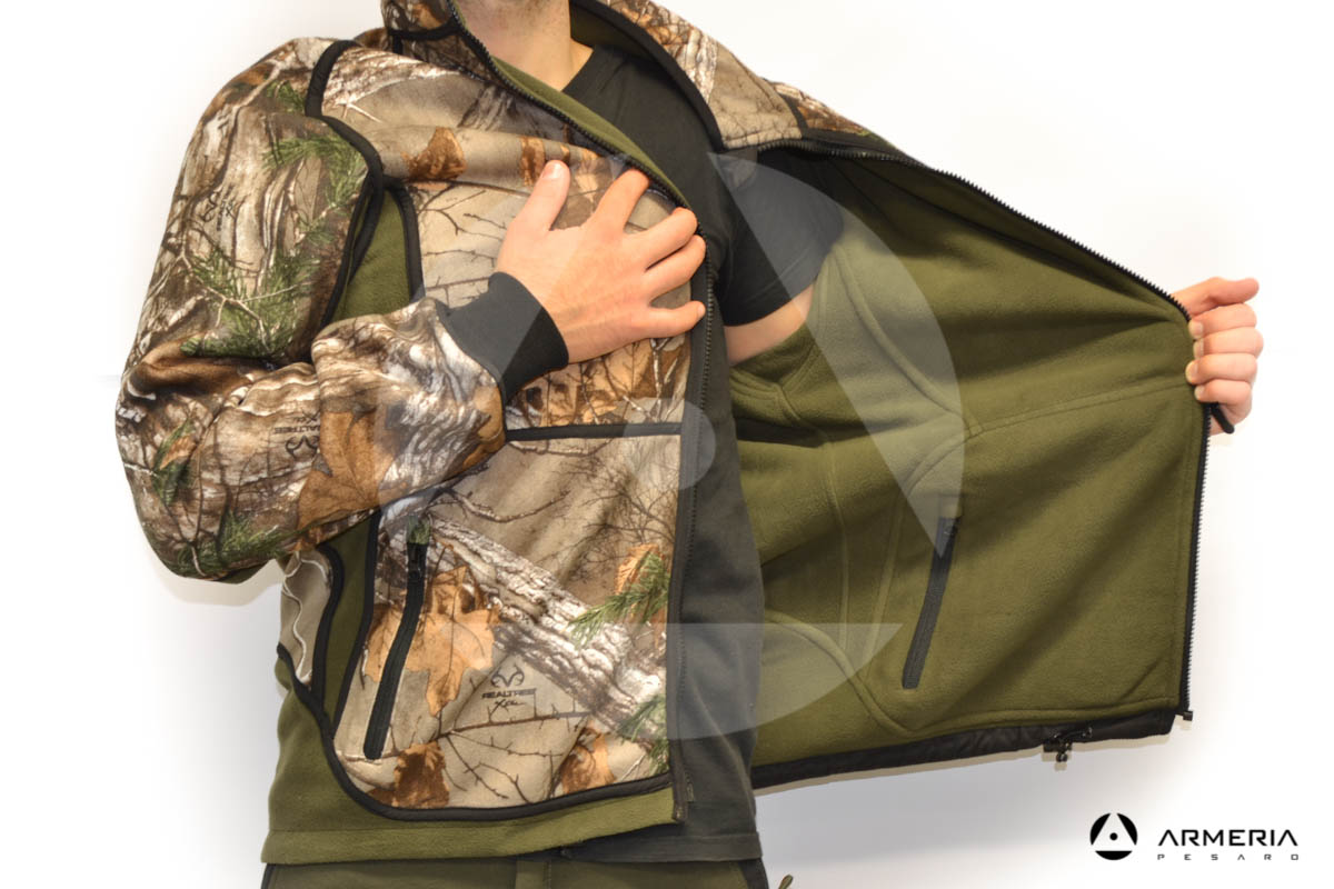 Giacca reversibile in Pile Browning Power Fleece verde taglia XL verso