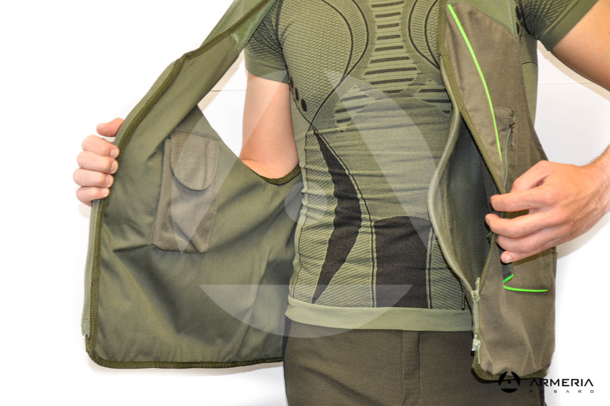 Gilet Riserva da caccia in cotone taglia M con zaino interno