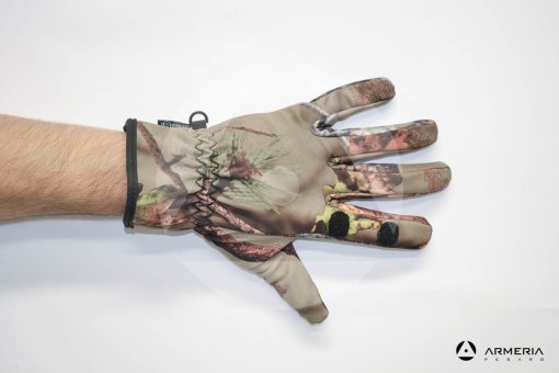 Guanti mimetici Percussion Ghost con dito scoperto taglia L dorso