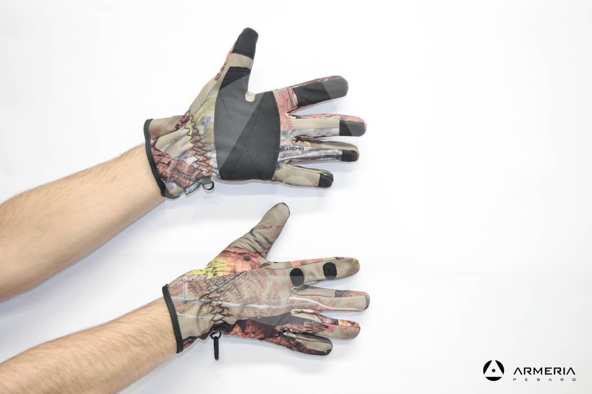 Guanti mimetici Percussion Ghost con dito scoperto taglia XXL