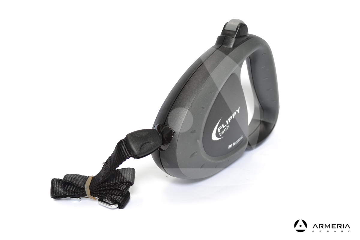 Guinzaglio cane con fettuccia Flippy Tech taglia Large fino 50 kg nero