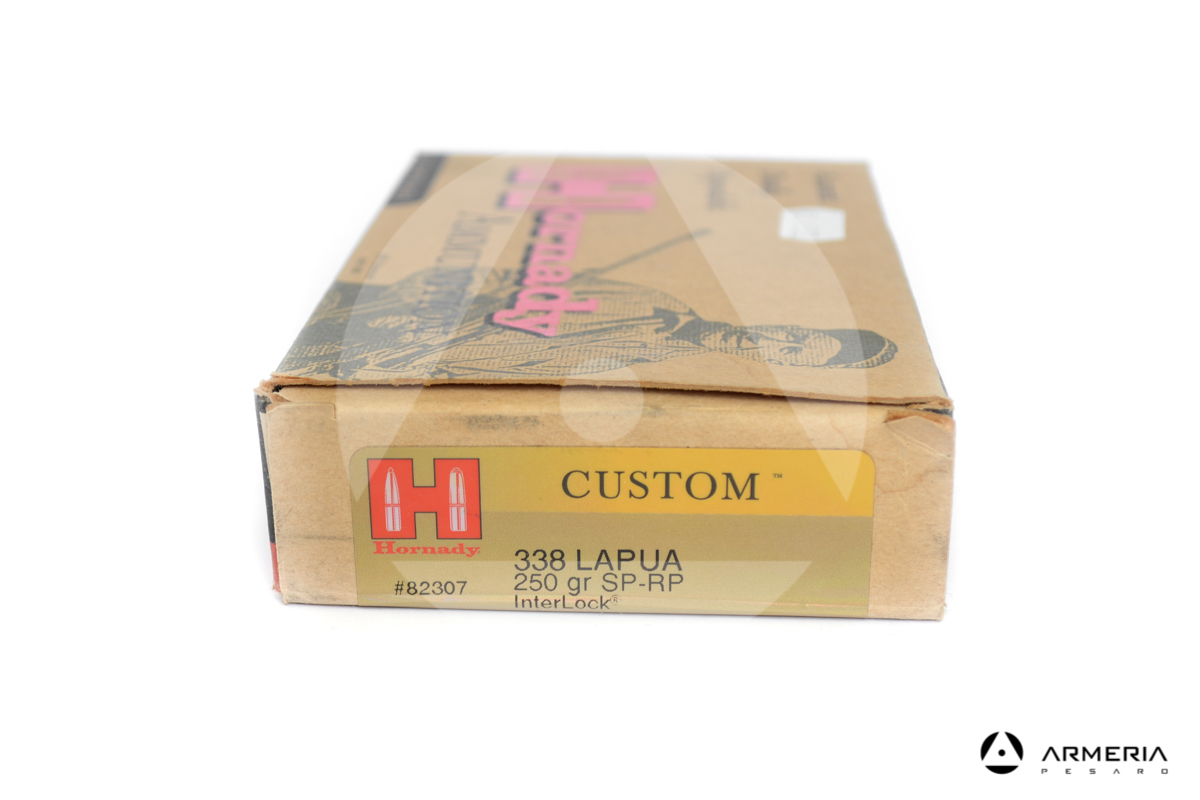 Hornady Custom calibro 338 Lapua 250 grani SP-RP Interlock - 20 cartucce #82307