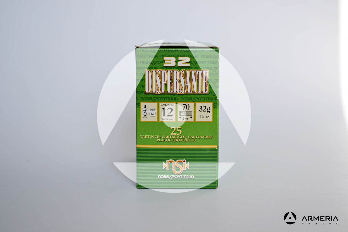 NSI Nobel Sport Italia Dispersante calibro 12 - Piombo 10 - 25 cartucce_1 lato