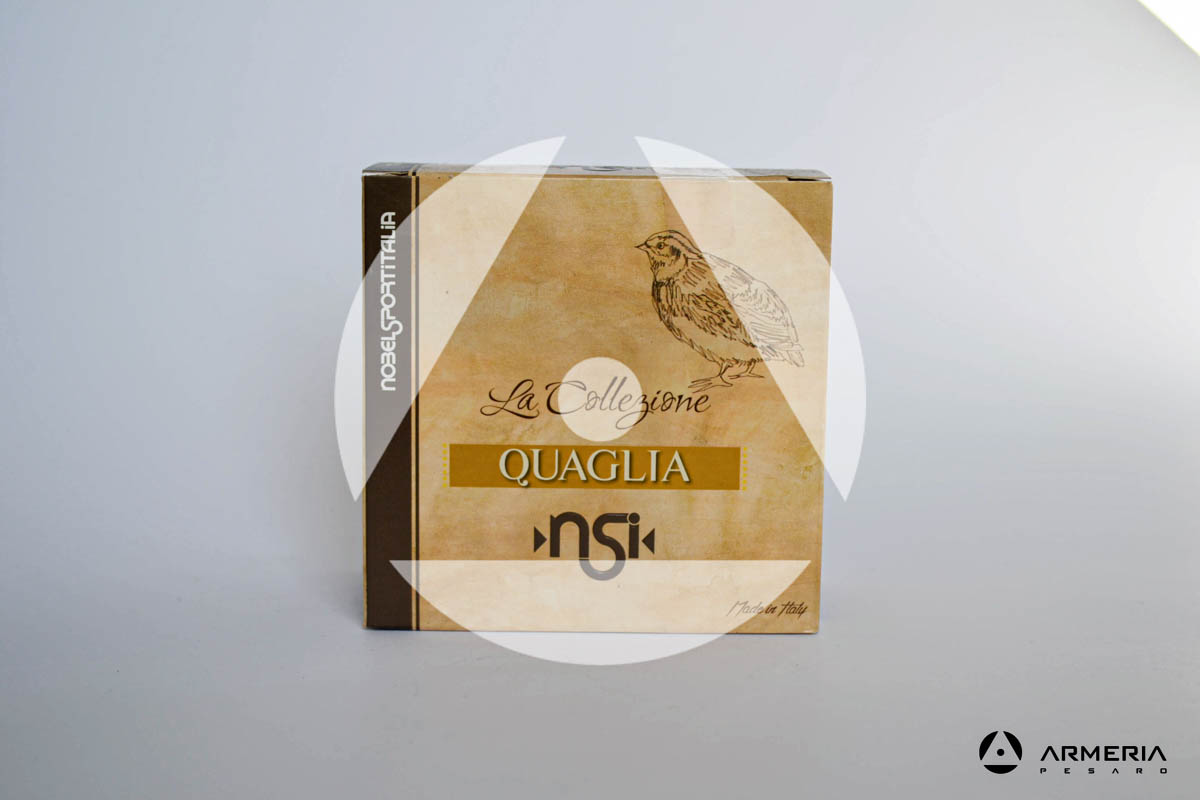 NSI Nobel Sport Italia La Collezione Quaglia calibro 12 - Piombo 10_12 Mix - 25 cartucce fronte