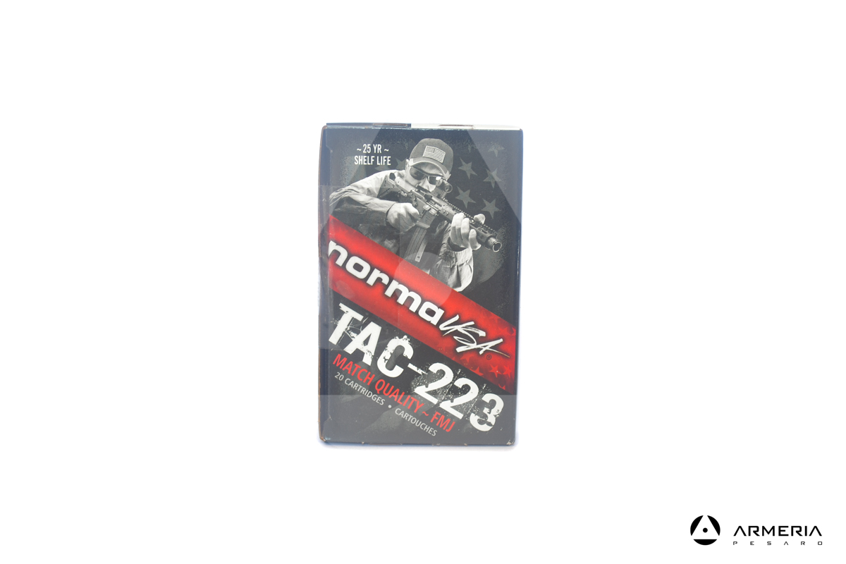 Norma Tac-223 calibro 223 Rem 55 grani FMJ - 20 cartucce
