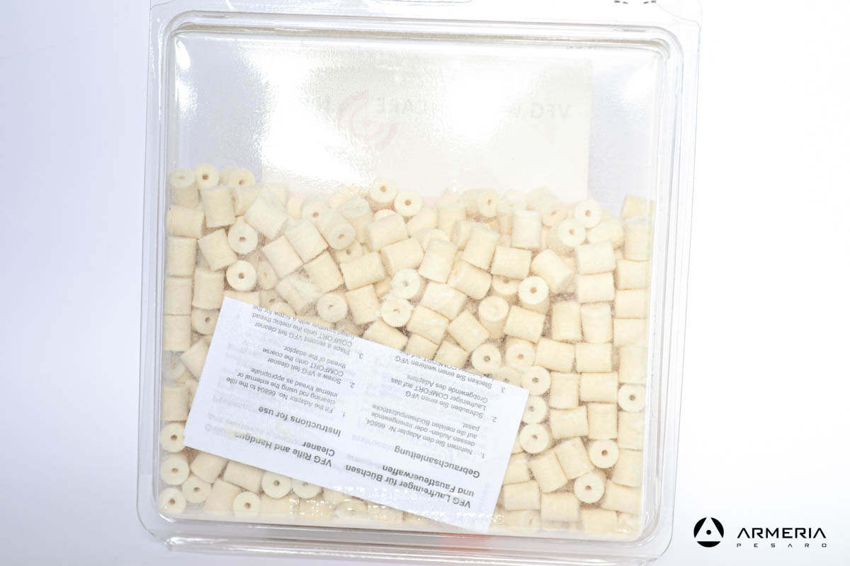 Pacco feltrini VFG Weapon Care per pulizia normale fucile - calibro 8 mm 500 pezzi prodotto