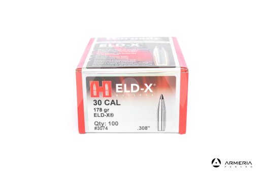 Palle ogive Hornady ELD-X calibro 30 178 grani - 100 pz #3074