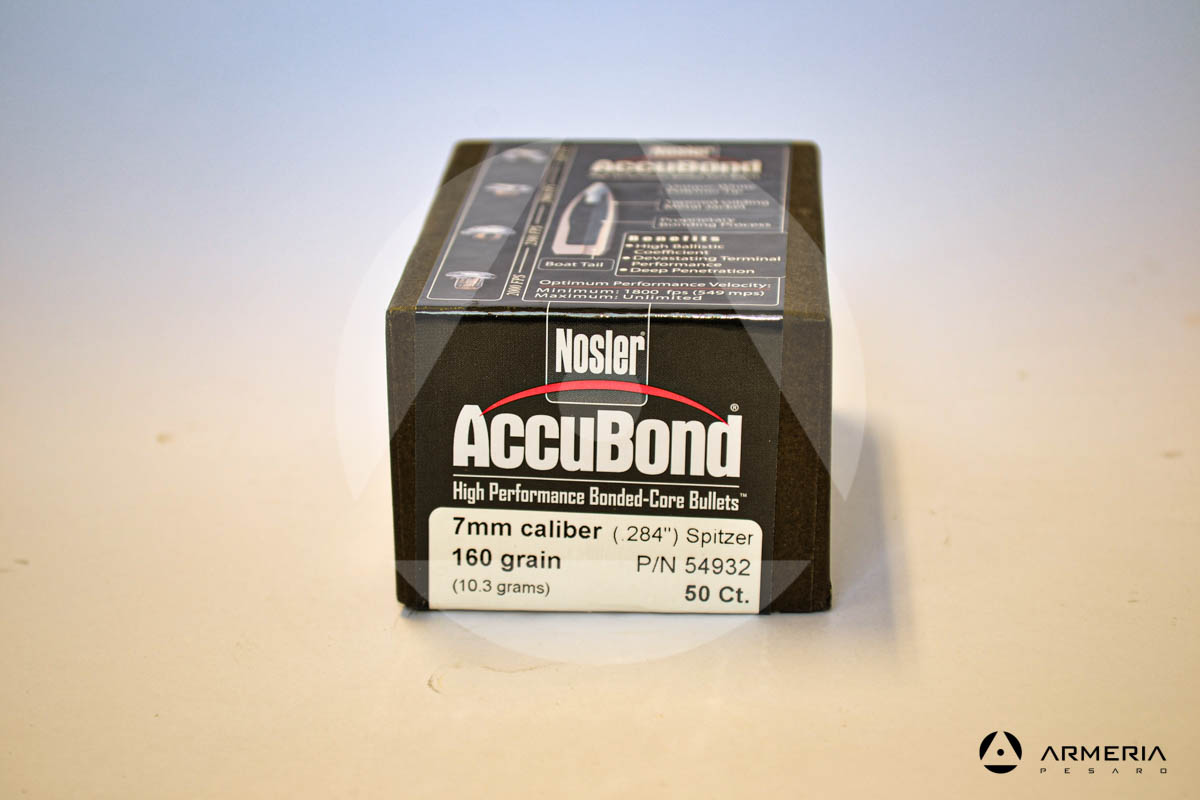 Palle ogive Nosler Accubond calibro 7 mm .284_ - 160 grani - 50 pezzi_1 vista 2