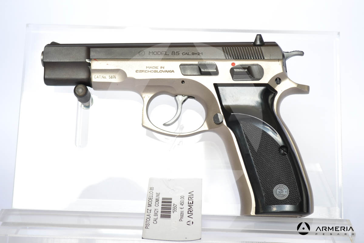 Pistola semiautomatica CZ modello 85 calibro 9x21 con 1 caricatore canna 5_ Comune Usata