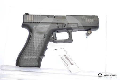 Pistola semiautomatica Glock modello 17FS Gem 4 calibro 9x21 con 2 caricatori canna 5 Sportiva lato Pistola semiautomatica Glock modello 17FS Gem 4 calibro 9x21 con 2 caricatori canna 5 Sportiva lato