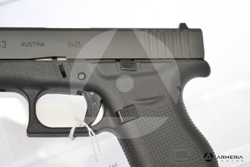 Pistola semiautomatica Glock modello 43 calibro 9x21 con 2 caricatori canna 3 Comune modello Pistola semiautomatica Glock modello 43 calibro 9x21 con 2 caricatori canna 3 Comune modello