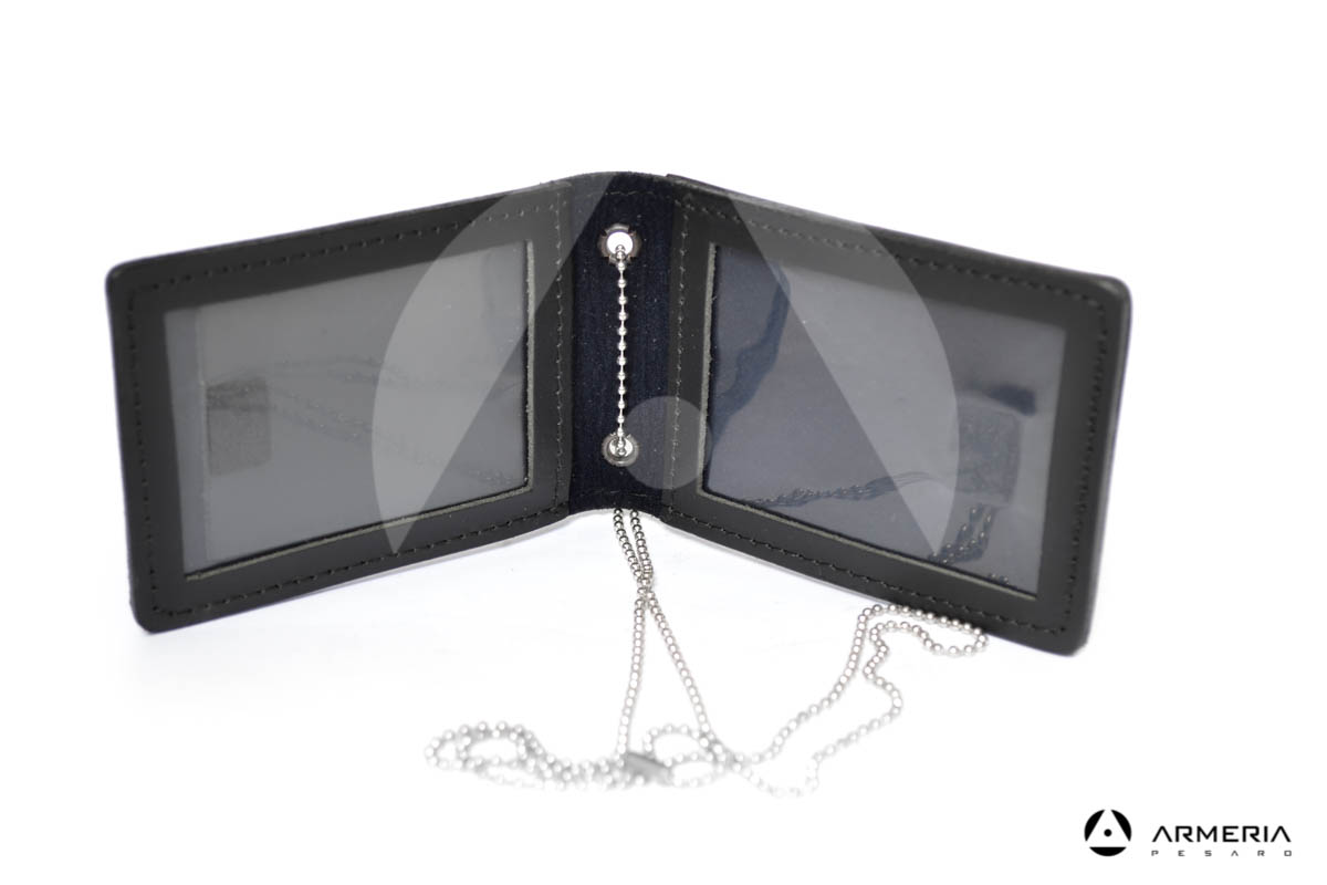 Porta placca porta tessera in pelle Vega Holster nero 1WL