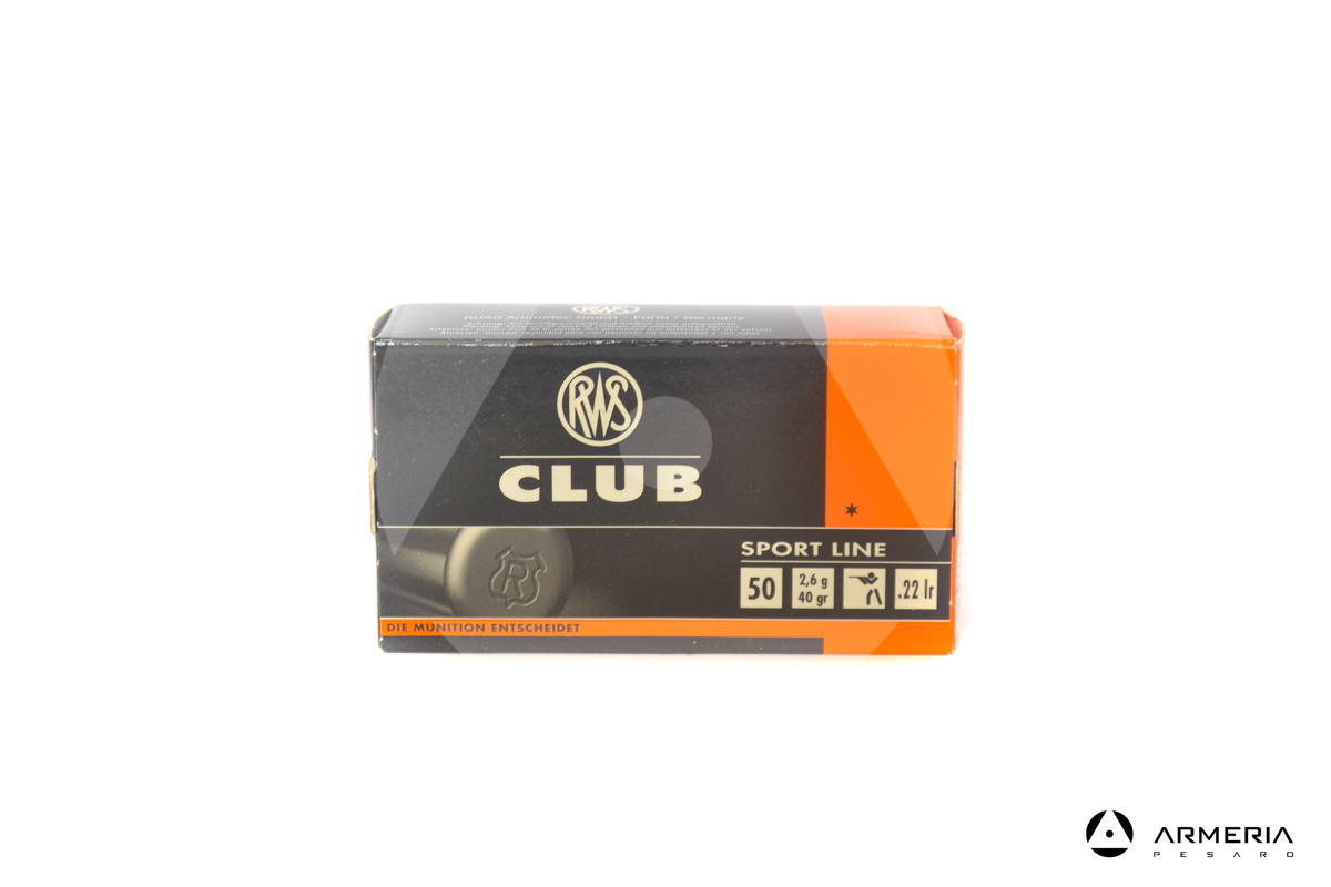 RWS Club calibro 22 LR Long Rifle - 40 grani - 50 cartucce