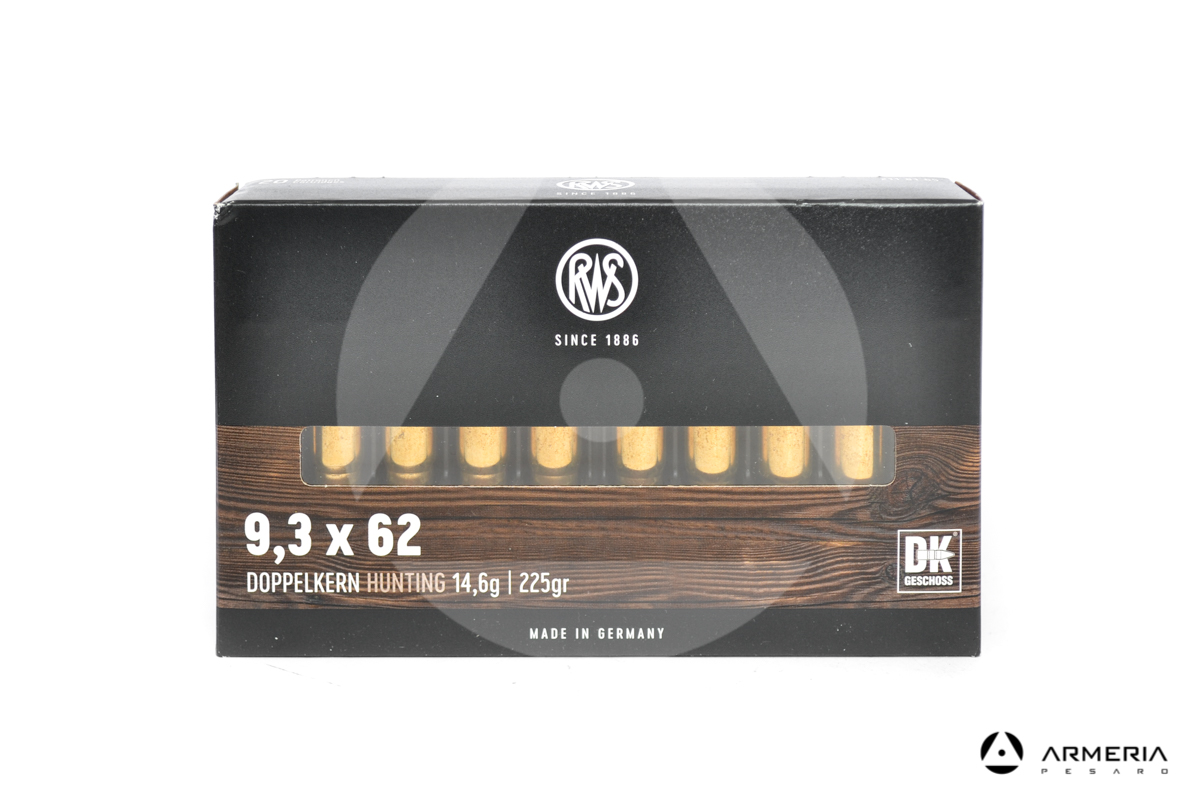 RWS Doppelkern calibro 9.3x62 225 grani - 20 cartucce