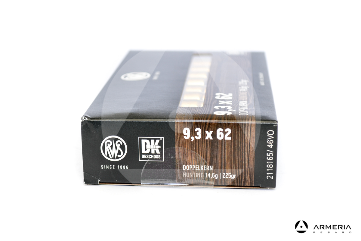 RWS Doppelkern calibro 9.3x62 225 grani 20 cartucce