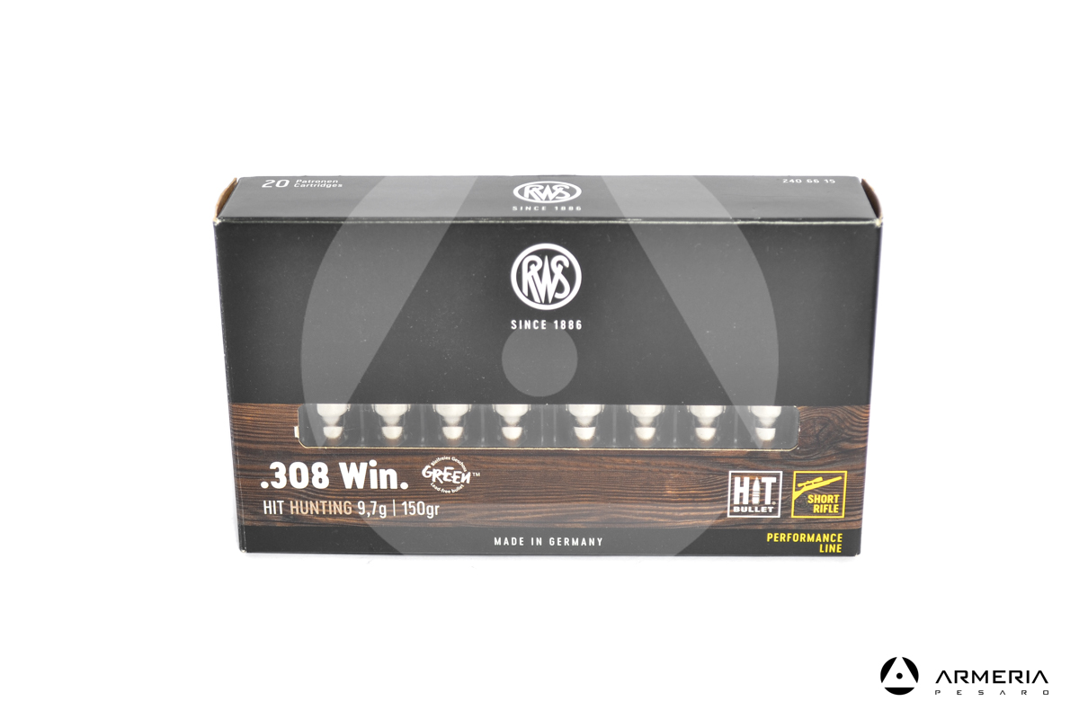 RWS Hit Performance Line calibro 308 Win 150 grani - 20 cartucce