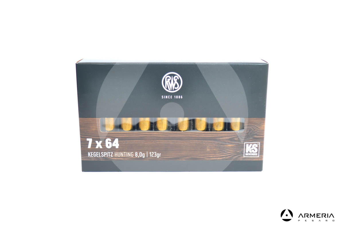 RWS Kegelspitz Hunting calibro 7x64 123 grani - 20 cartucce