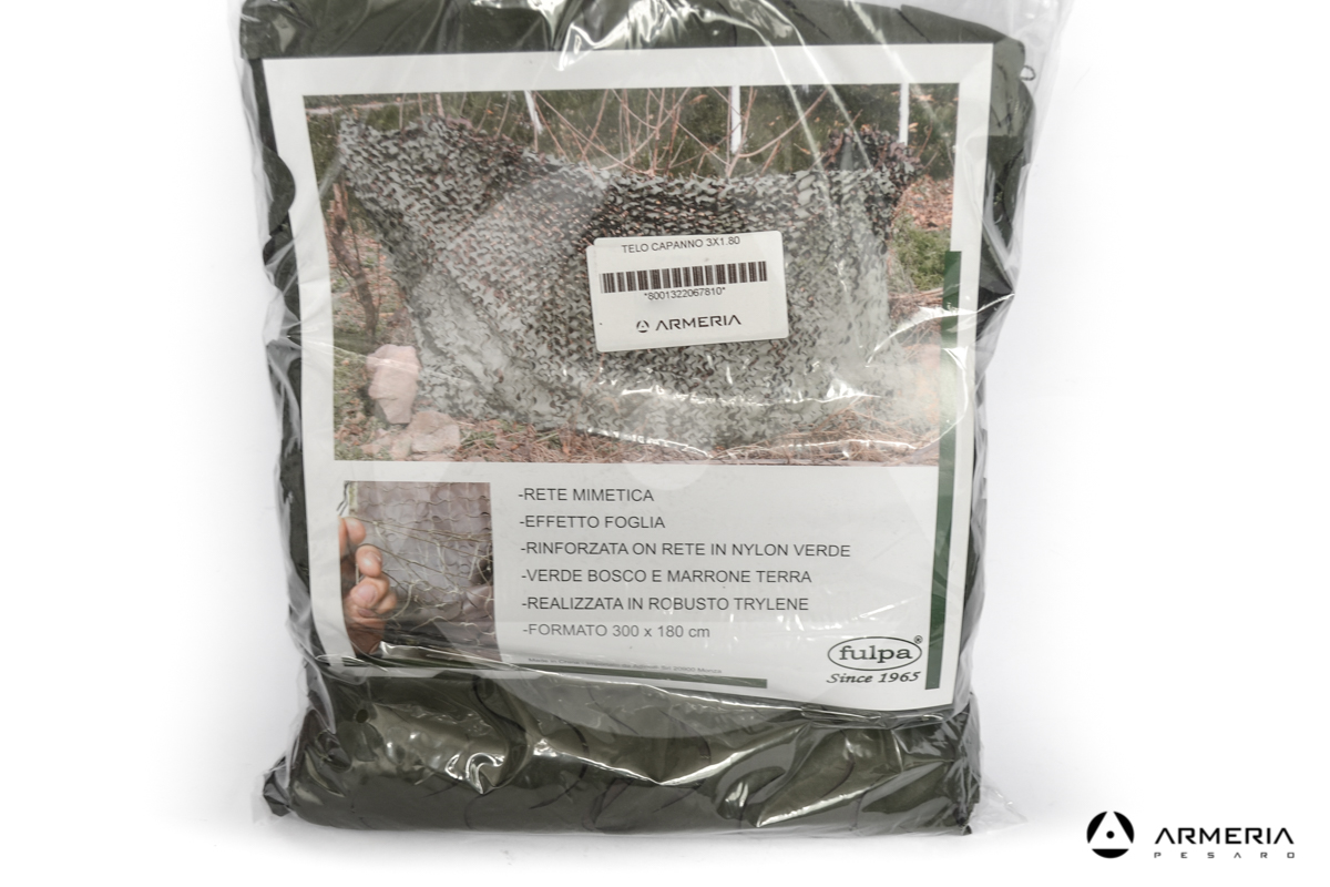 Rete mimetica Fulpa effetto foglia per telo capanno 300x180