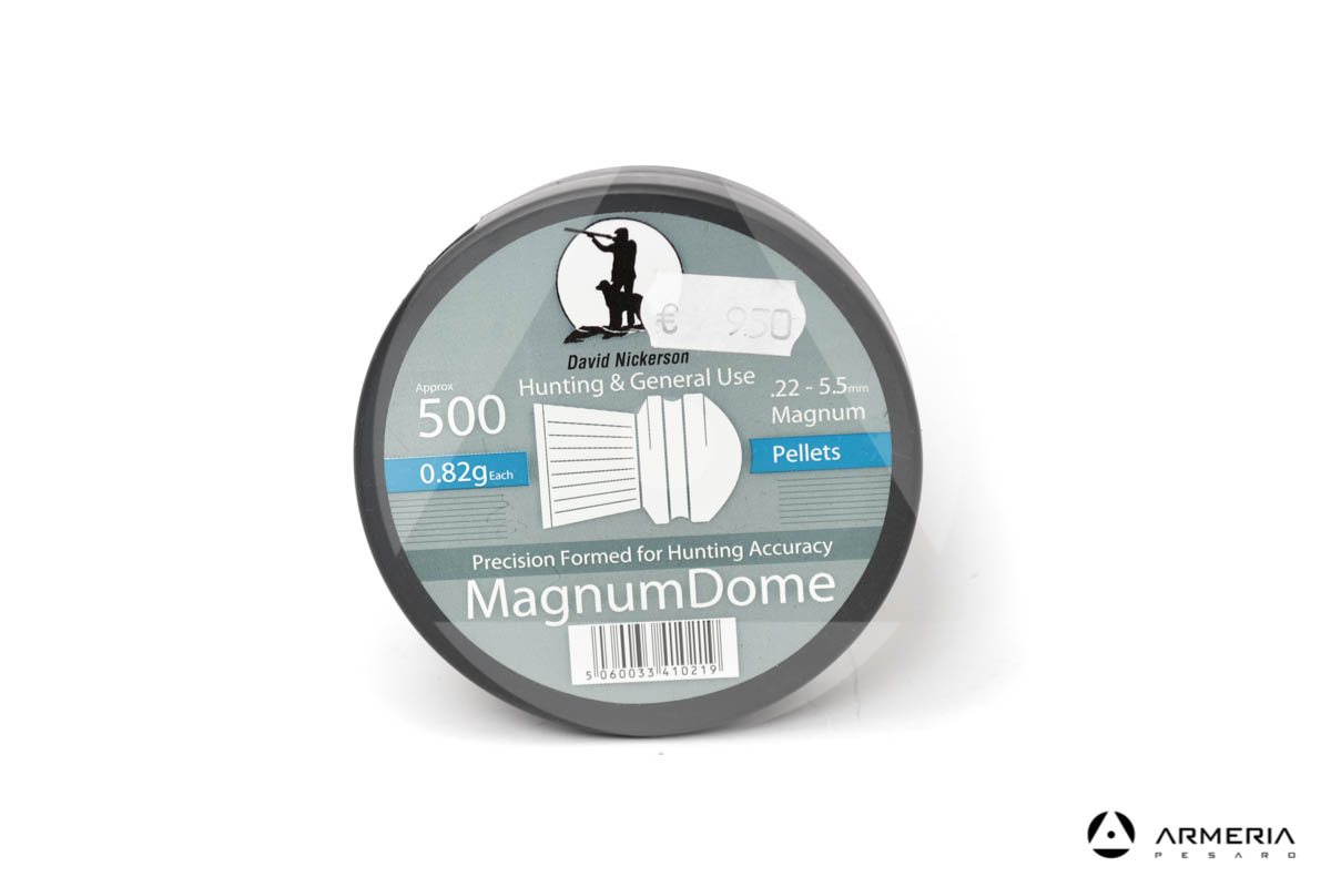 Scatola pallini David Nickerson MagnumDome calibro 22 - 5.5 mm Magnum - 500 pz