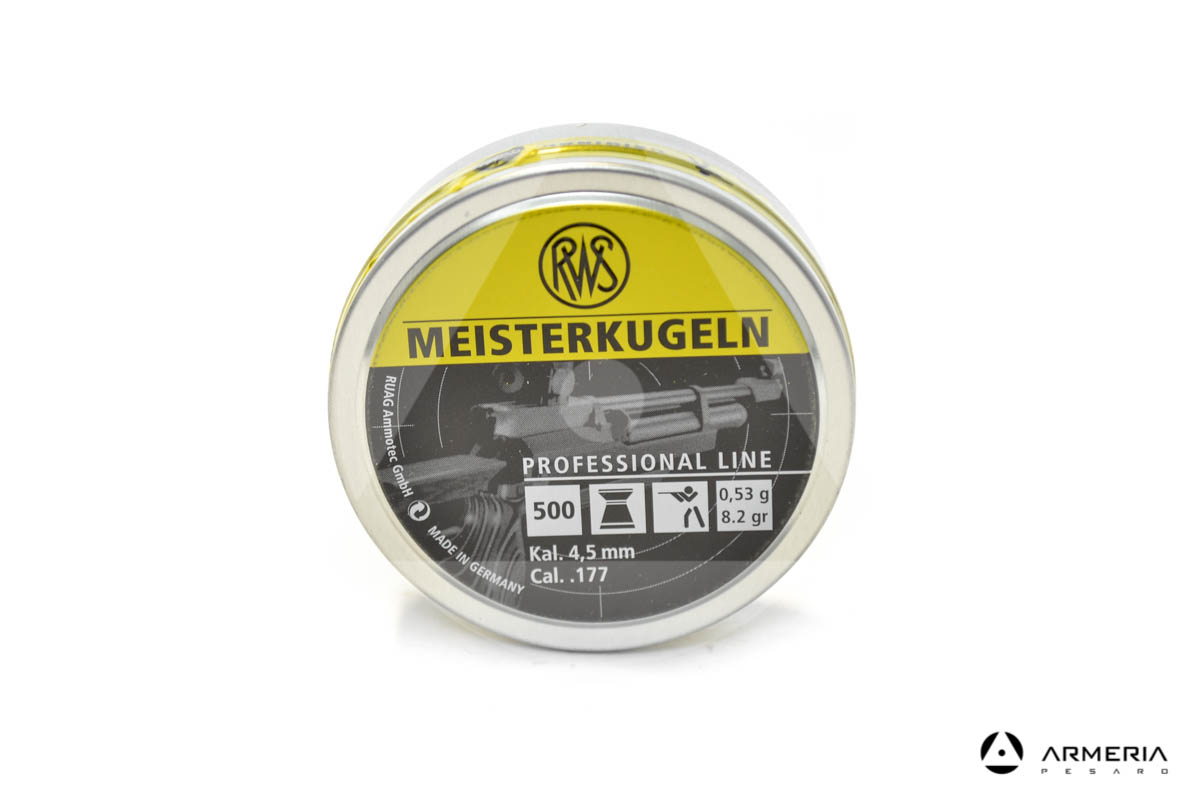 Scatola pallini RWS Meisterkugeln calibro 4.5 mm .177 - 500 pz
