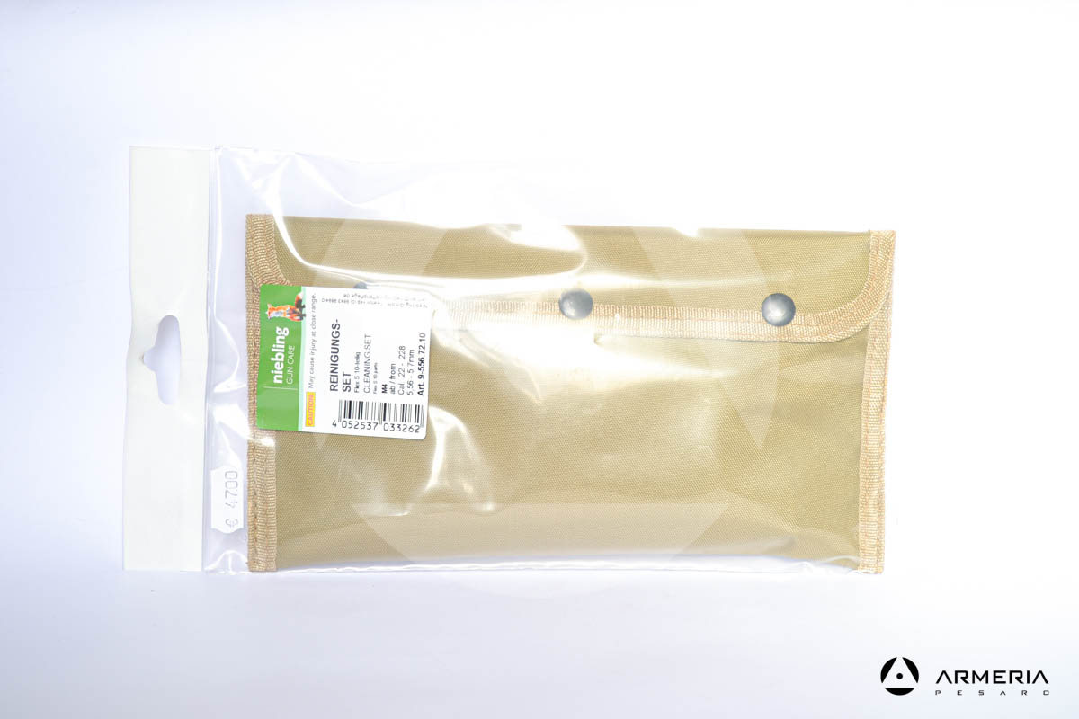 Set Kit pulizia Niebling Gun Care per pistola calibro 5,56 e 5,7 mm .22 e .228 - 10 pezzi