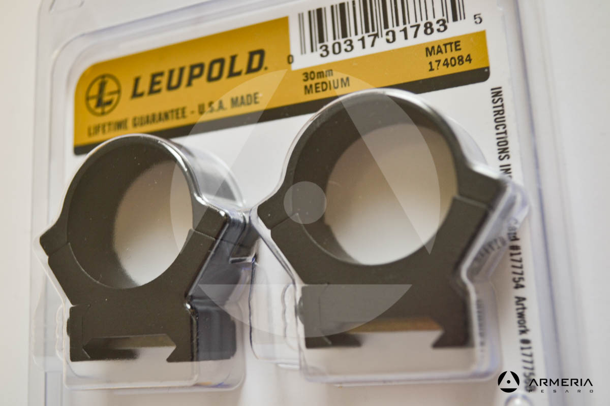 Supporti ad anello Leupold PRW2 Precision fit slitta Weaver - 30 mm - medium matte #174084 -1