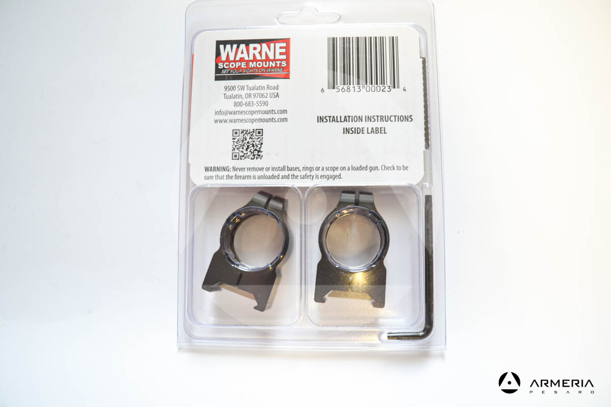 Supporti ad anello Warne Scope Mounts slitta Weaver - 1" medium-1