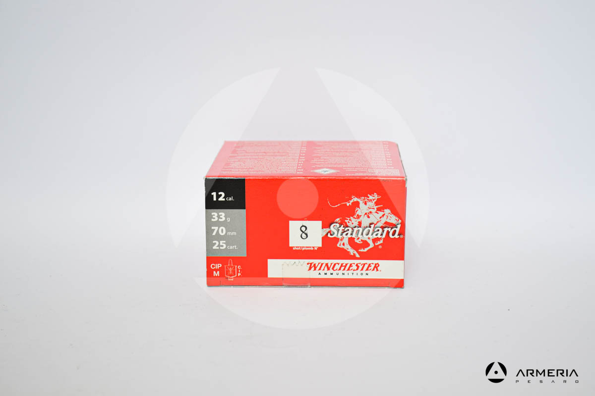 Winchester Ammunition Standard calibro 12 - Piombo 8 - 25 cartucce modello Winchester Ammunition Standard calibro 12 - Piombo 8 - 25 cartucce modello