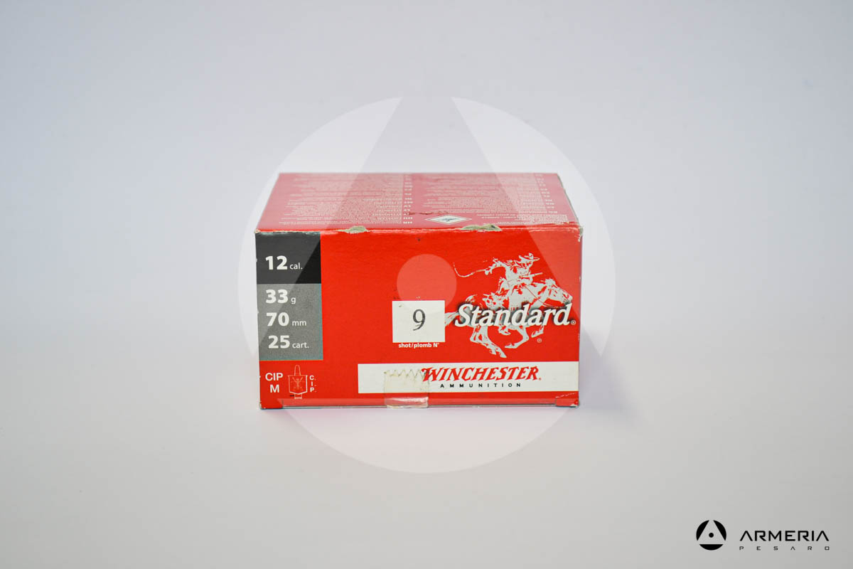 Winchester Ammunition Standard calibro 12 - Piombo 9 - 25 cartucce modello Winchester Ammunition Standard calibro 12 - Piombo 9 - 25 cartucce modello