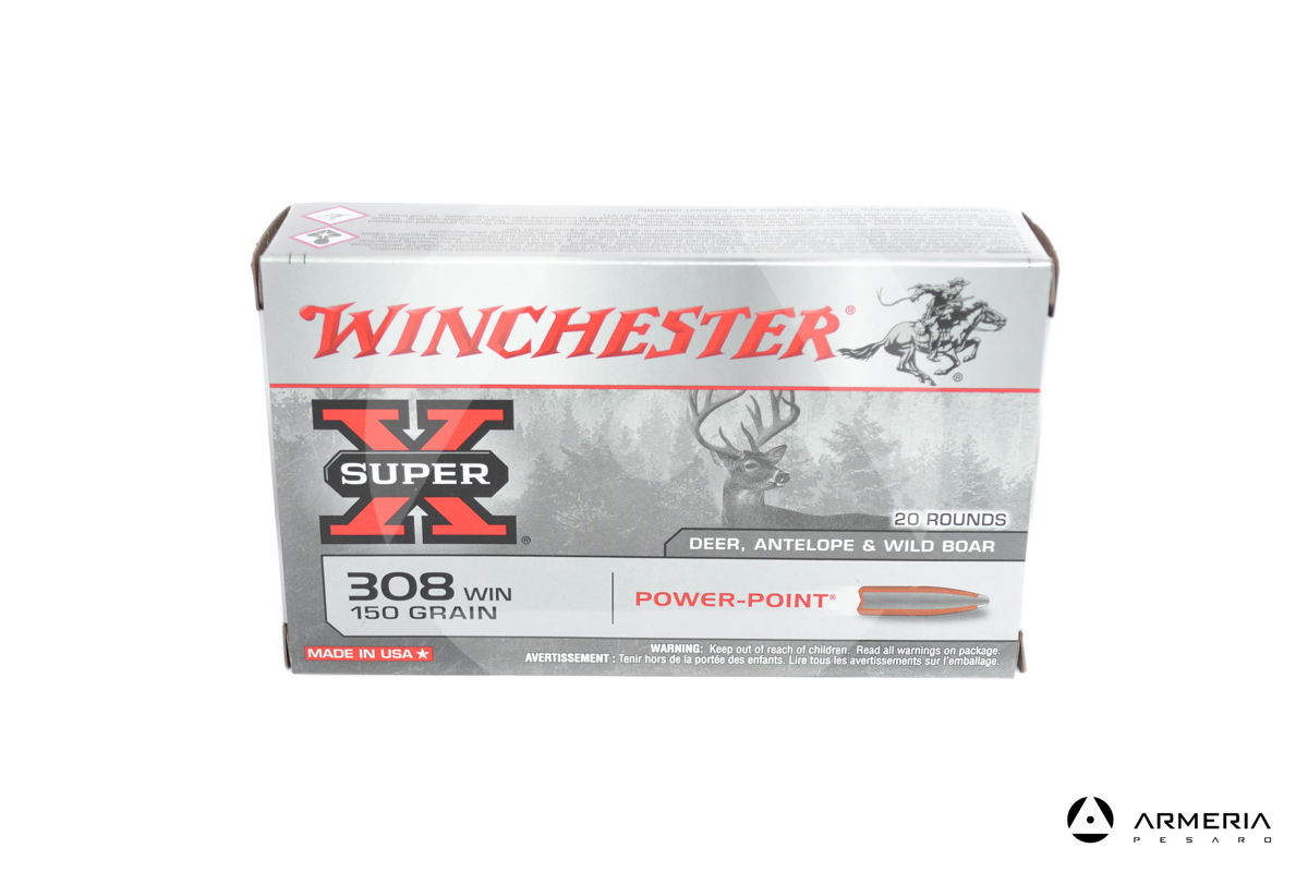 Winchester Super X calibro 308 Win 150 grani - 20 cartucce