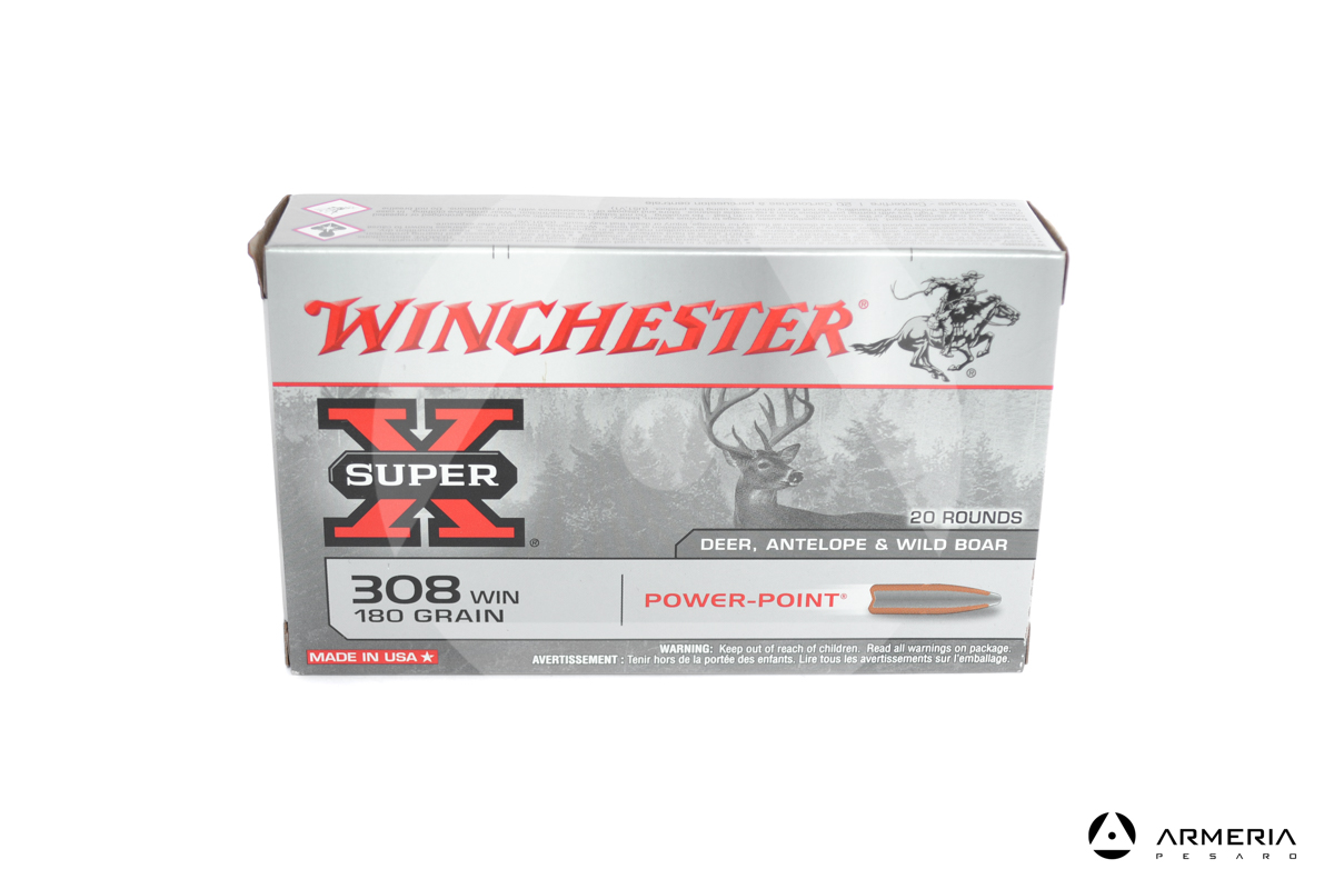 Winchester Super X calibro 308 Win 180 grani - 20 cartucce