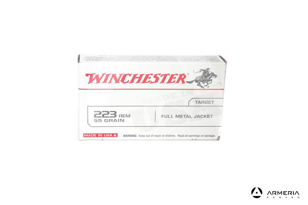 Winchester Target calibro 223 Rem 55 grani FMJ - 20 cartucce