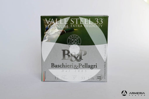 B&P Baschieri e Pellagri Velle Steel 33 Magnum Extra Velocity calibro 12 - Piombo 4 - 25 cartucce