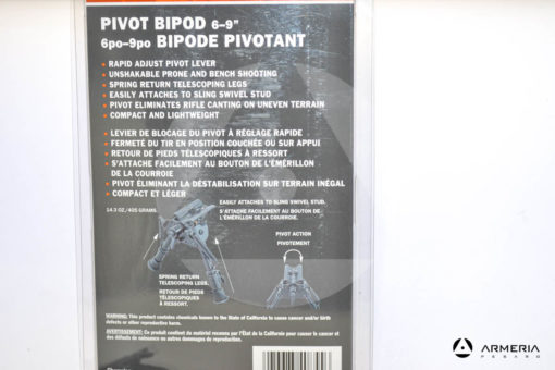 Bipiede professionale girevole Champion Pivot Bipod 6-9" pack
