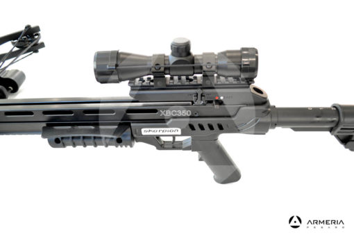 Fucile a balestra Skorpion XBC-350 colore nero con ottica e frecce ottica