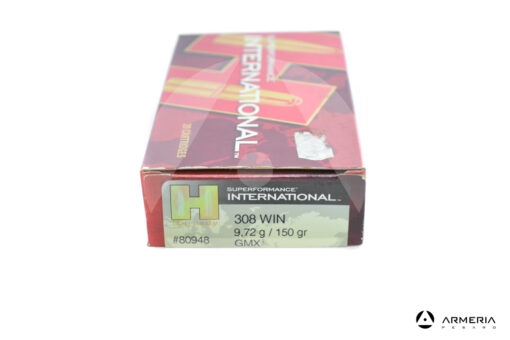 Hornady Superformance International calibro 308 Win 150 grani GMX - 20 cartucce macro