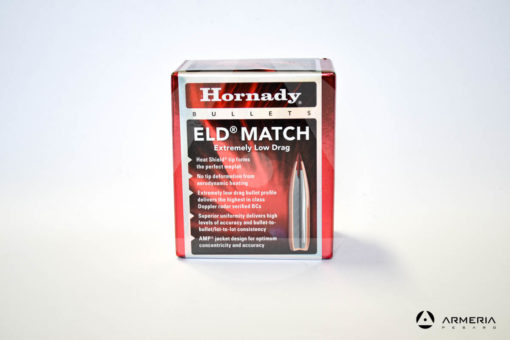 Palle ogive Hornady EDL Match 6.5 mm – 140 gr grani .264″ – 100 pezzi vista 1