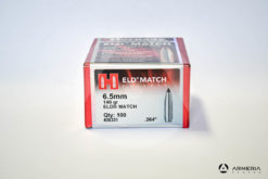 Palle ogive Hornady EDL Match 6.5 mm – 140 gr grani .264″ – 100 pezzi vista 2
