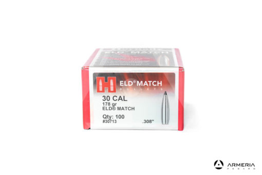 Palle ogive Hornady ELD Match calibro 30 .308" - 178 grani - 100 pz #30713
