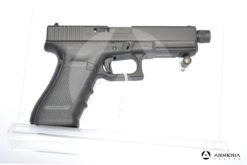 Pistola semiautomatica Glock modello 17FTO Gem 4 calibro 9x21 con 2 caricatori canna 5 Sportiva lato