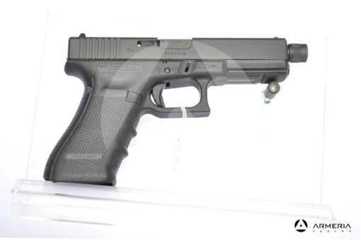 Pistola semiautomatica Glock modello 17FTO Gem 4 calibro 9x21 con 2 caricatori canna 5 Sportiva lato