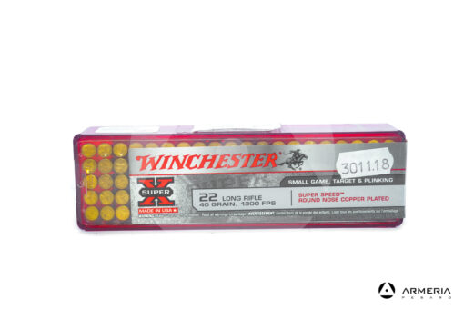 Winchester Super X calibro 22 LR Long Rifle Copper Plated - 40 grani - 100 cartucce