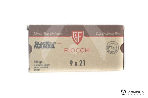 Fiocchi Linea Top Defence Black Mamba calibro 9x21 FMJ 100 grani