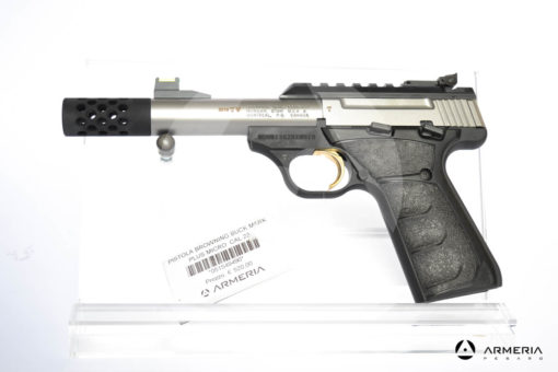 Pistola semiautomatica Browning modello Buck Mark Plus Micro calibro 22 LR Sportiva Canna 5" lato